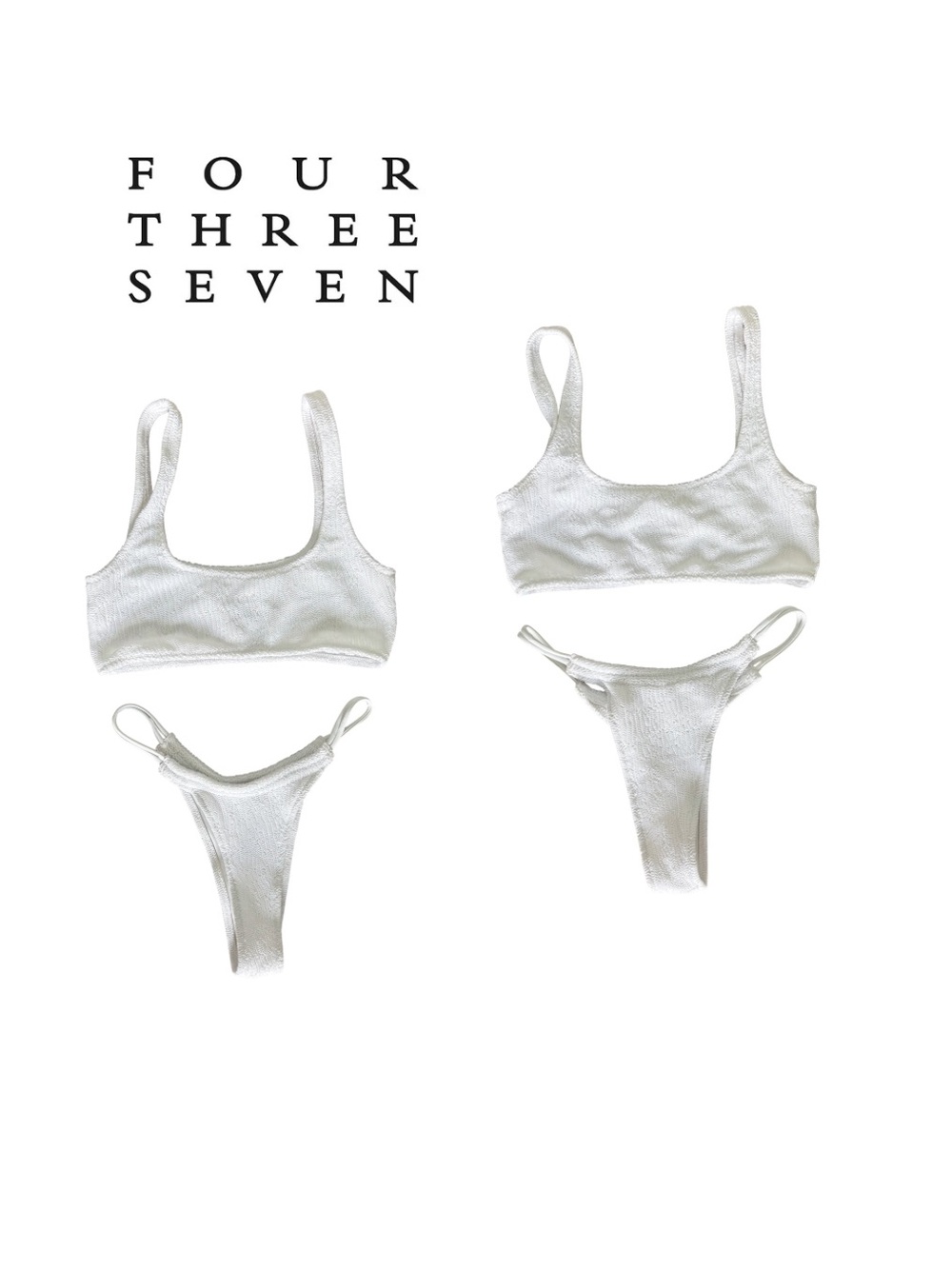 Four Three Seven White Bikini